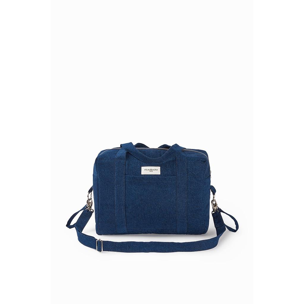 Darcy l'anti sac à langer brodé - Denim brut upcyclé