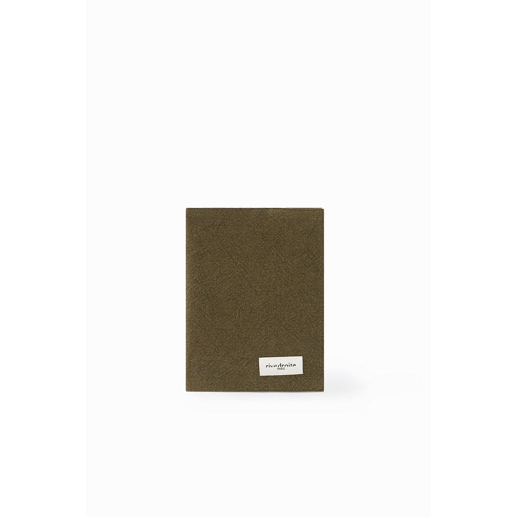 Gabin le protège carnet de santé - Coton recyclé kaki