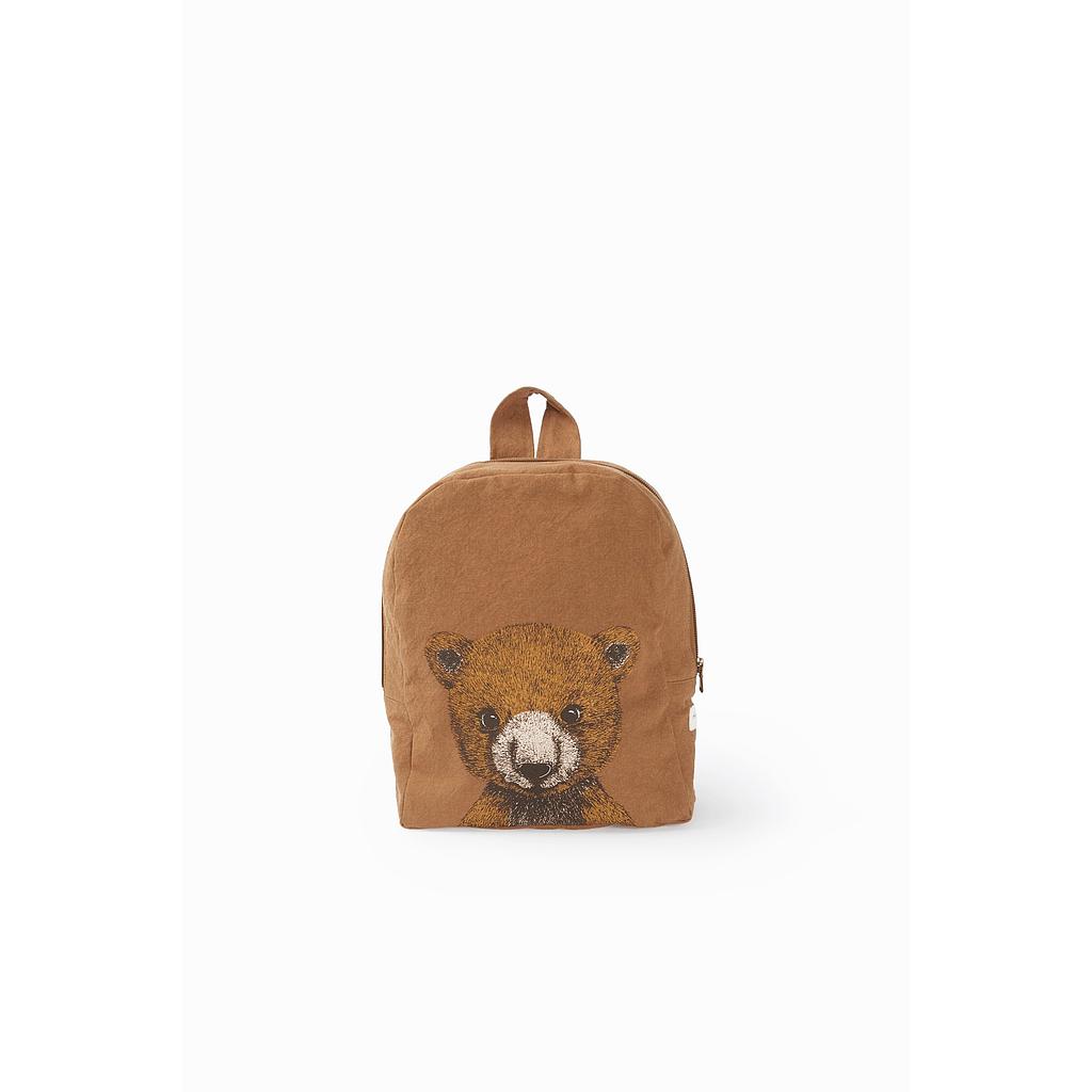 Hardy le sac à dos brodé - Ourson camel