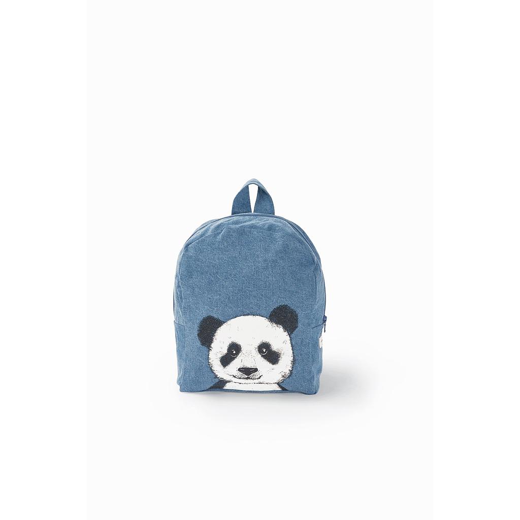Hardy le sac à dos brodé - Panda denim clair