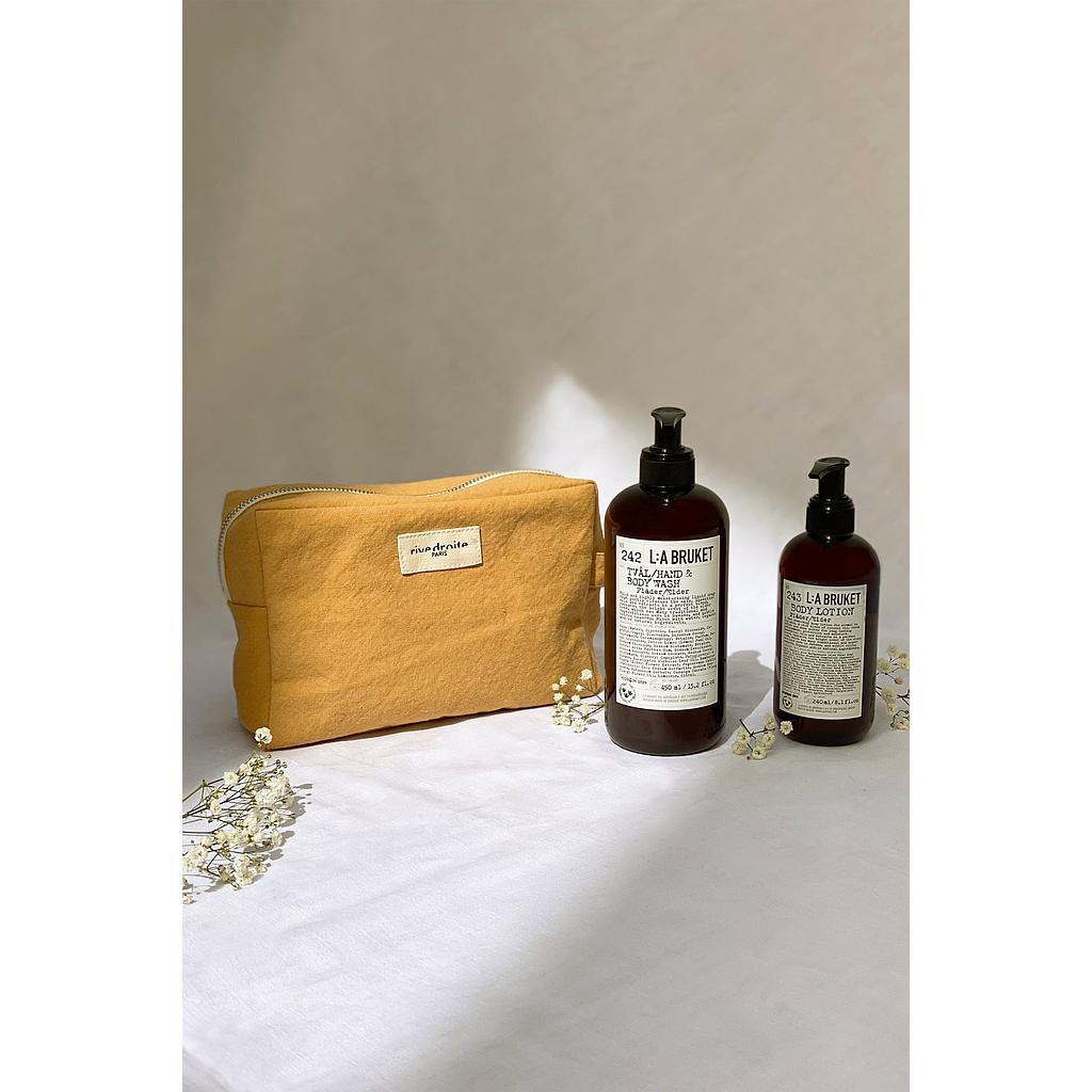 La trousse Rive Droite x L:A Bruket - Coton recyclé Jaune d'Ocre