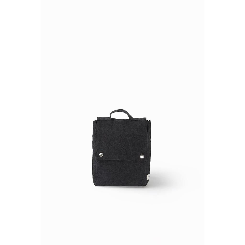 Minimes le sac à dos des tout-petits brodé - Coton recyclé noir