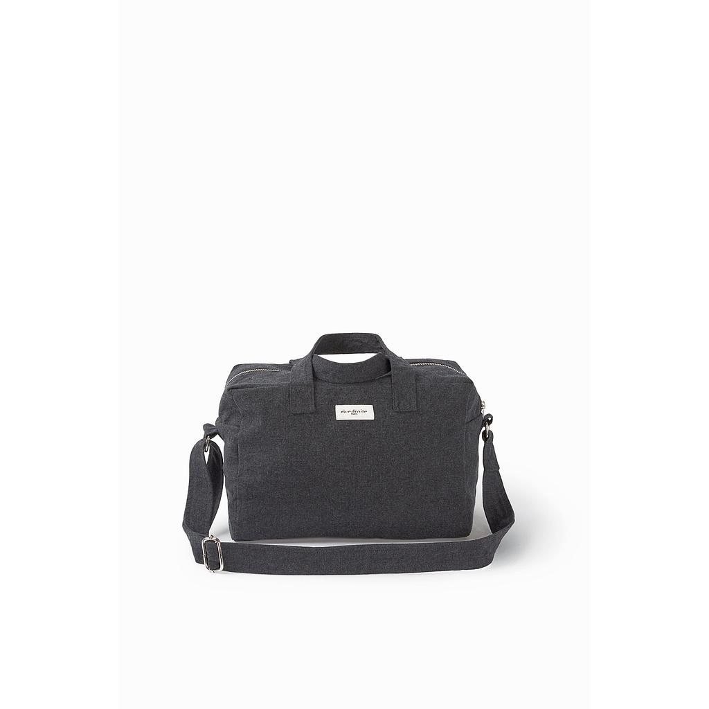 Sauval le city bag brodé - Coton recyclé noir
