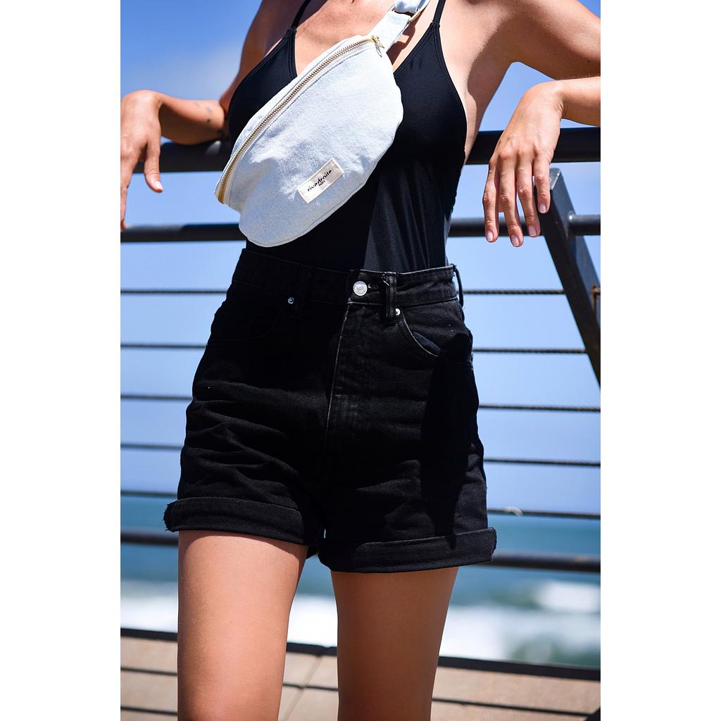 Custine le sac banane 'Waikiki' - "Denim bleach" upcyclé