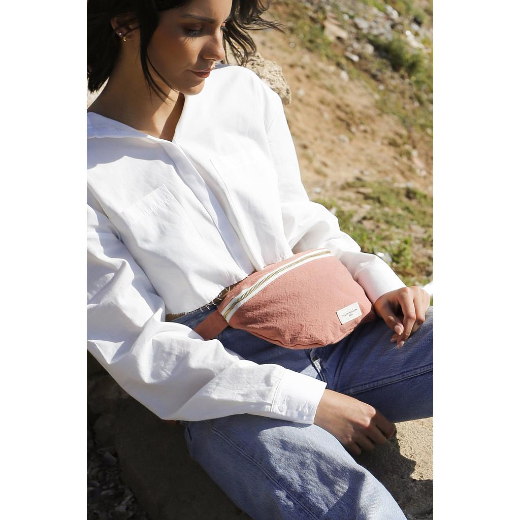 Custine le sac banane - Coton recyclé Rose Provence
