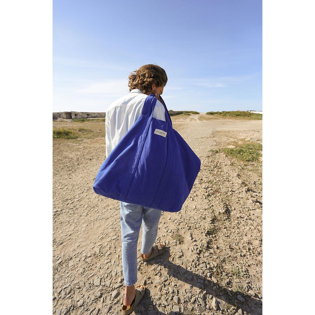 Marcel le cabas XL - Coton recyclé Bleu Azurit