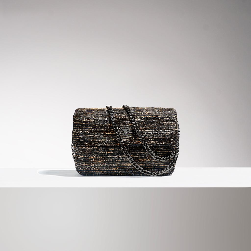SAC MINI JOSH - TWEED BLACK GOLD