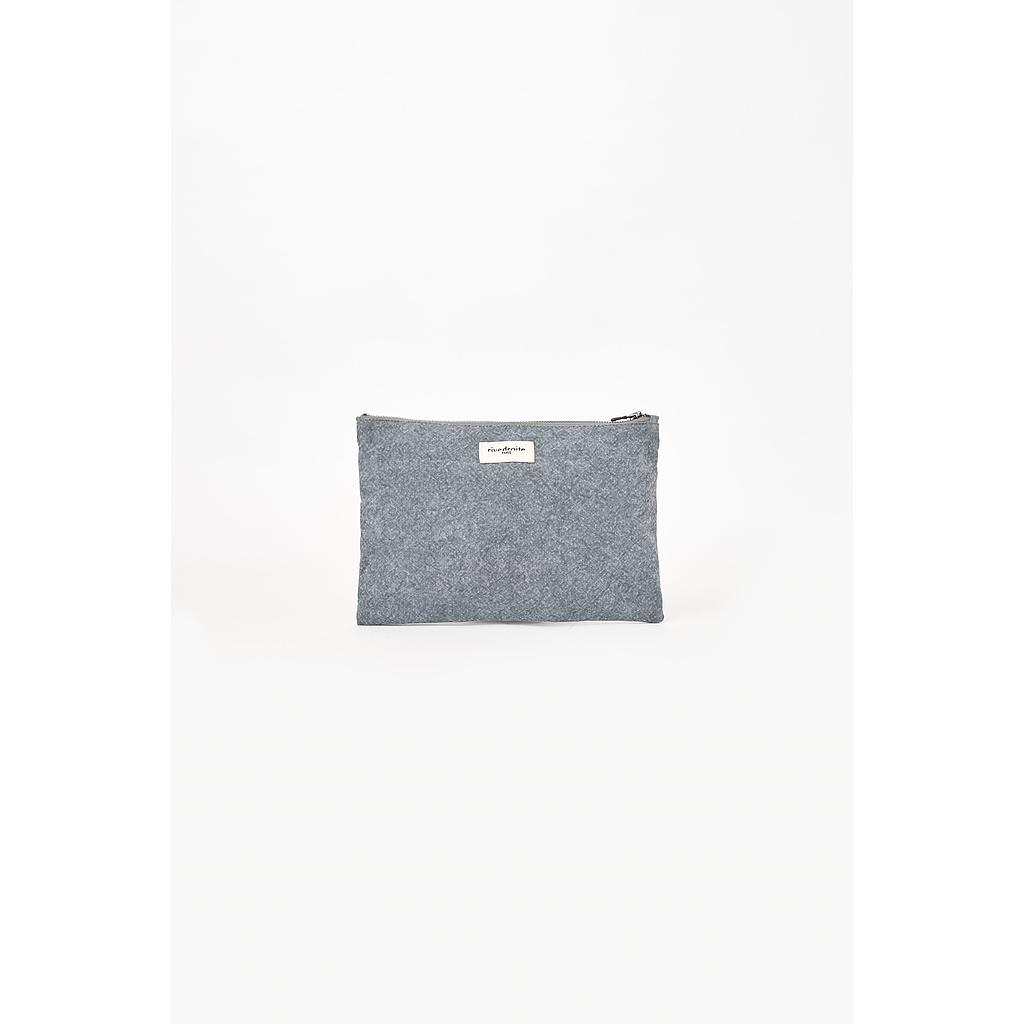 Barbette Medium la pochette - Coton recyclé "Grey Snow"