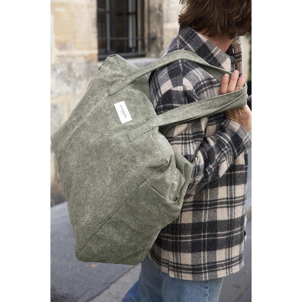 Elzévir le grand sac weekend - Coton recyclé Green Snow