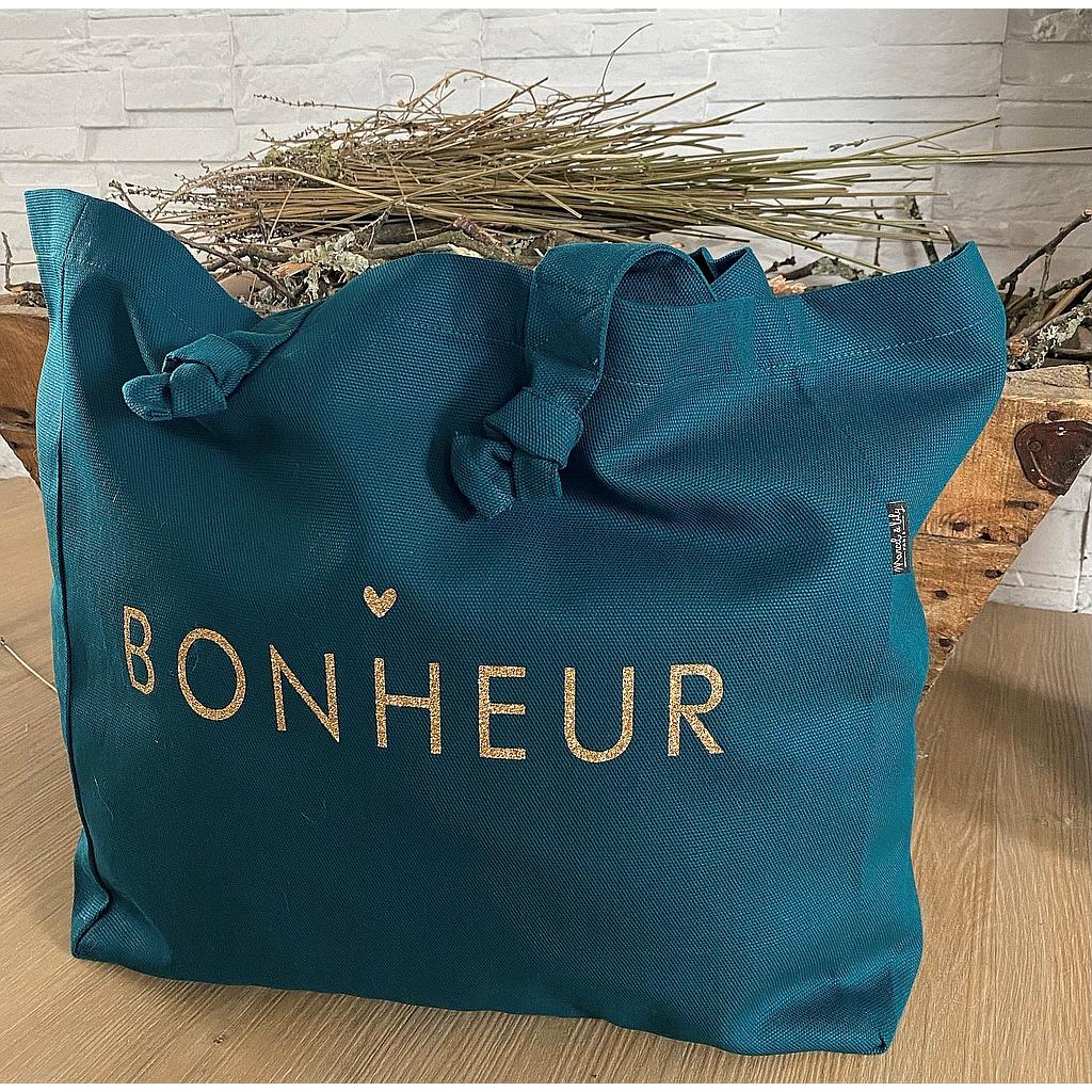 Cabas Lily - bleu paon Bonheur""