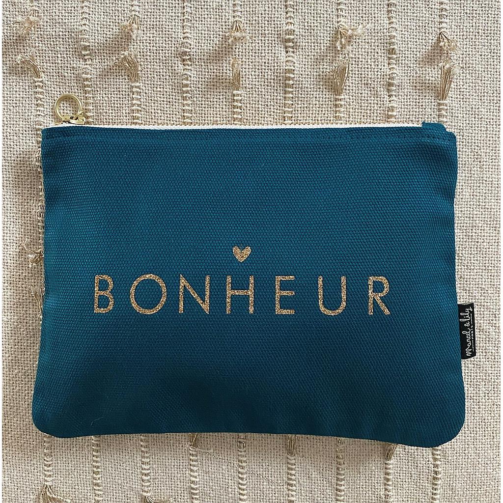Trousse Bleu Paon Bonheur""