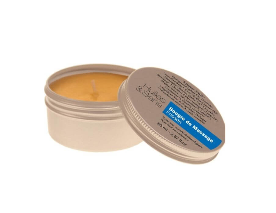 Bougie de massage Frisson menthe et citron