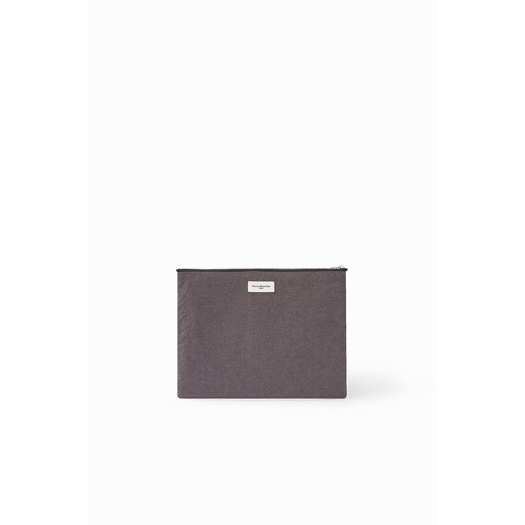 Barbette Large la pochette - Coton recyclé gris ardoise