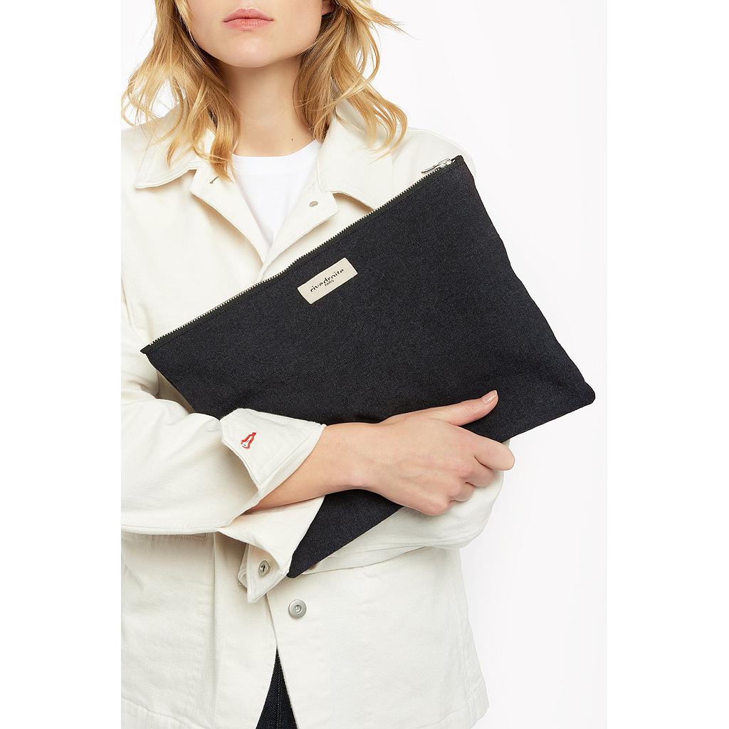 Barbette Large la pochette - Coton recyclé noir