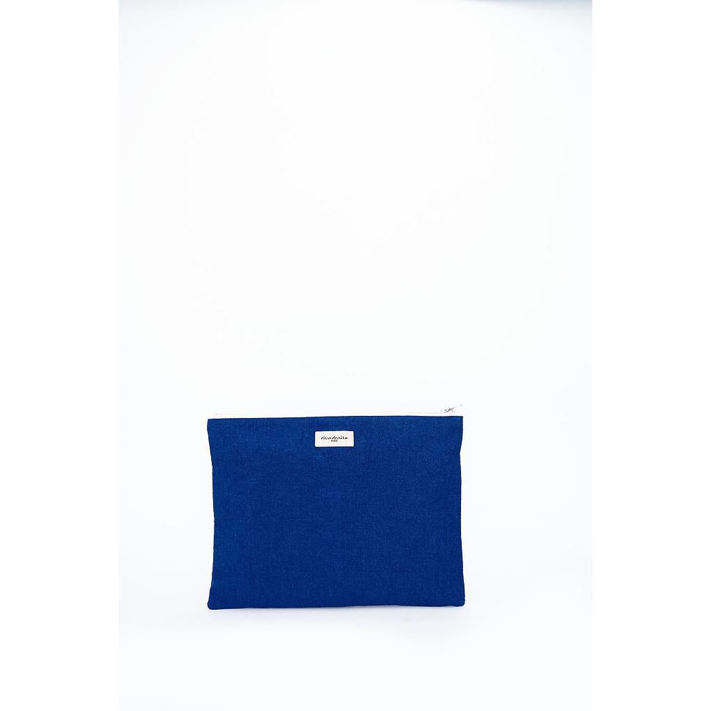 Barbette Large la pochette - Coton recyclé Bleu Azurit