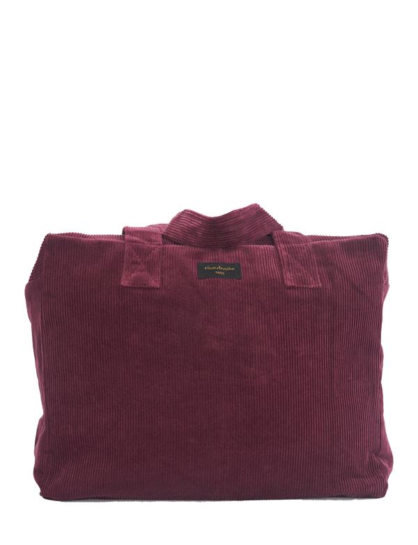 Célestins le sac 24 heures - Velours upcyclé bordeaux