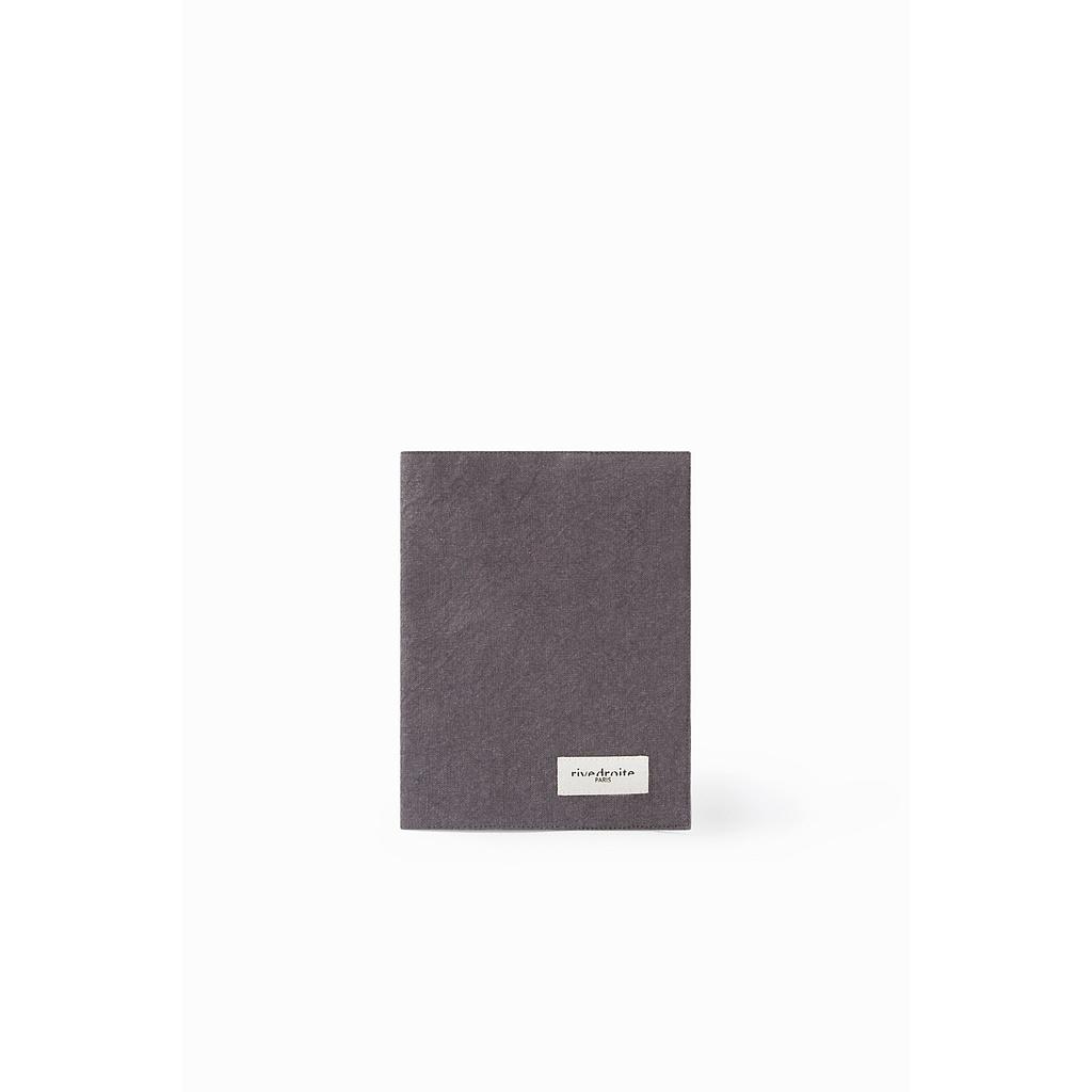Gabin le protège carnet de santé - Coton recyclé gris ardoise