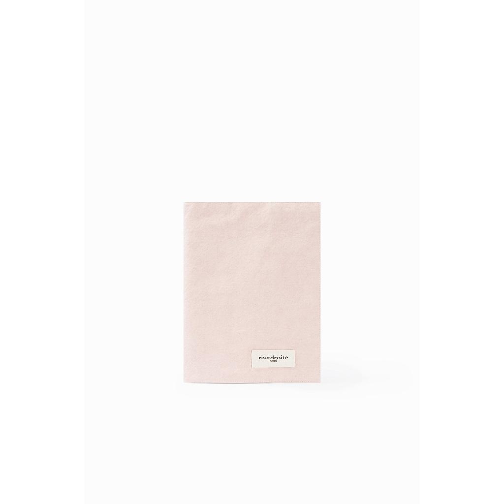 Gabin le protège carnet de santé - Coton recyclé rose minéral