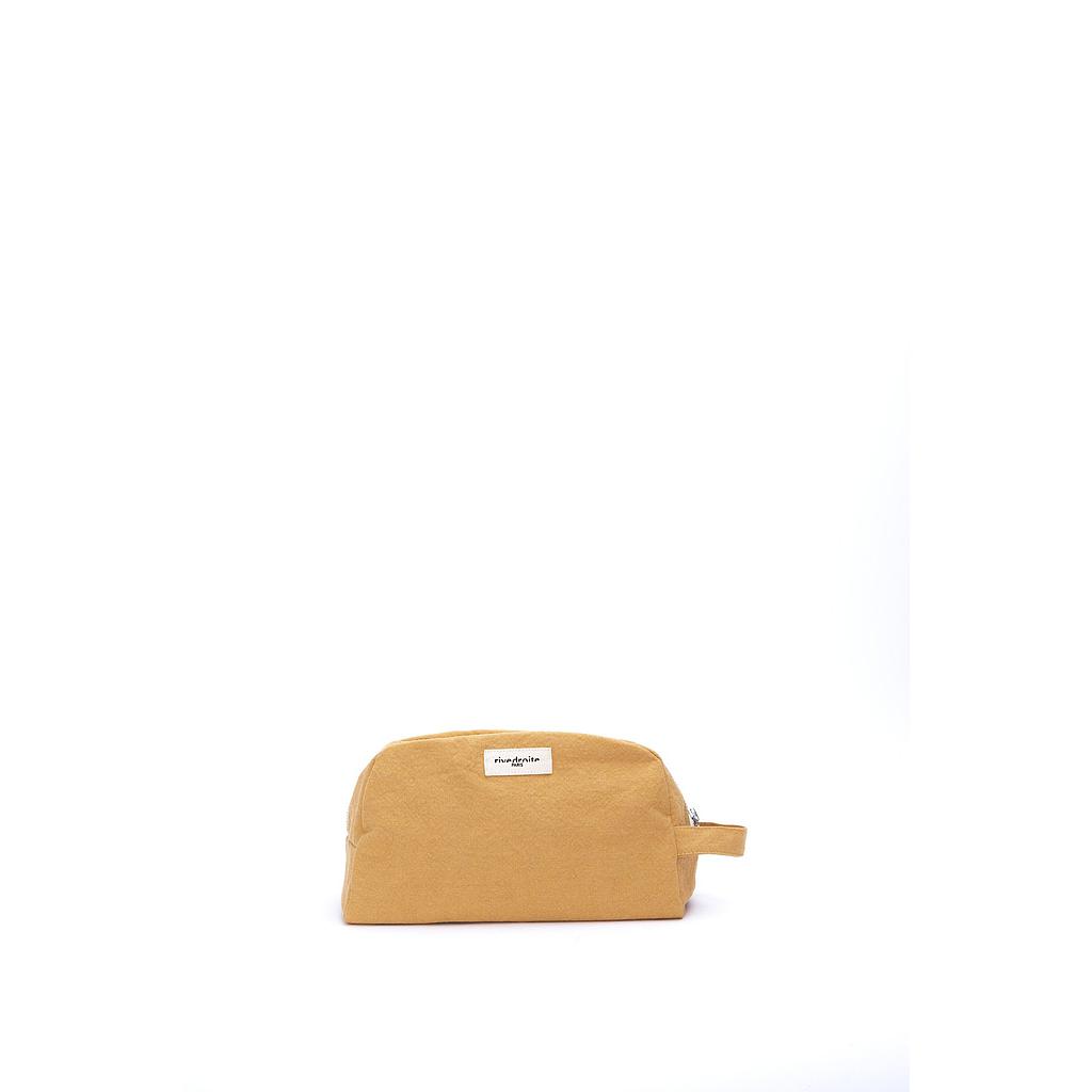 Hermel la trousse de toilette - Coton recyclé Jaune d'Ocre