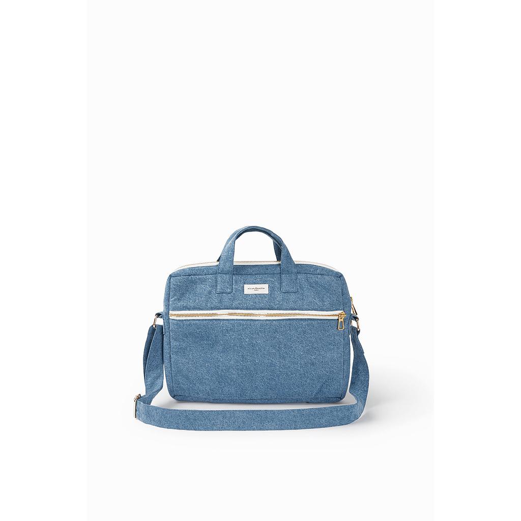 Léandre la serviette ultra stylée - Denim clair upcylé