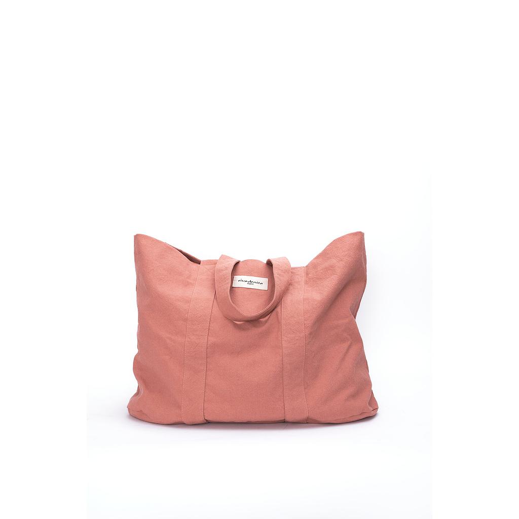 Marcel le cabas small - Coton recyclé Rose Provence