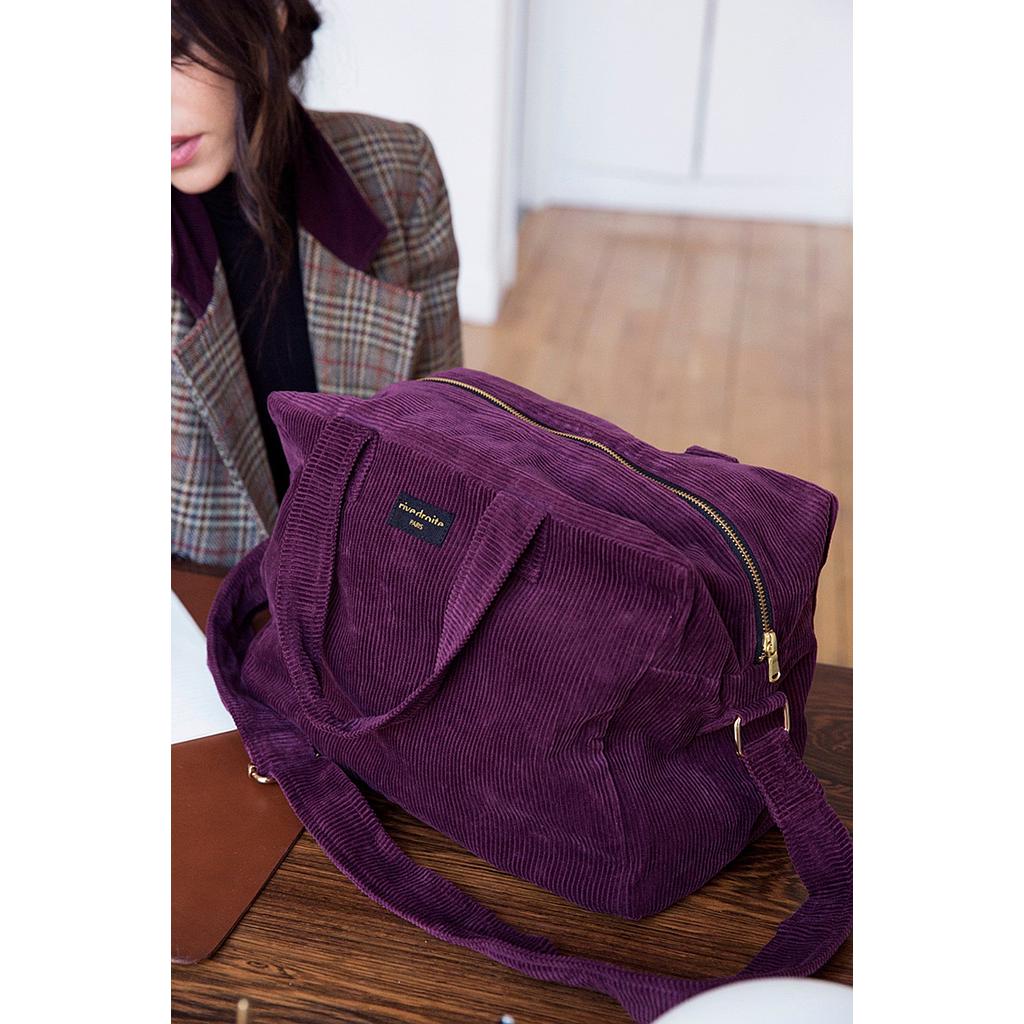 Sauval le city bag - Velours upcyclé bordeaux