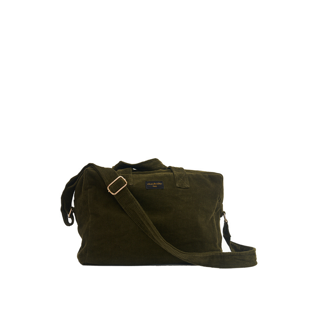 Sauval le city bag - Velours upcyclé kaki