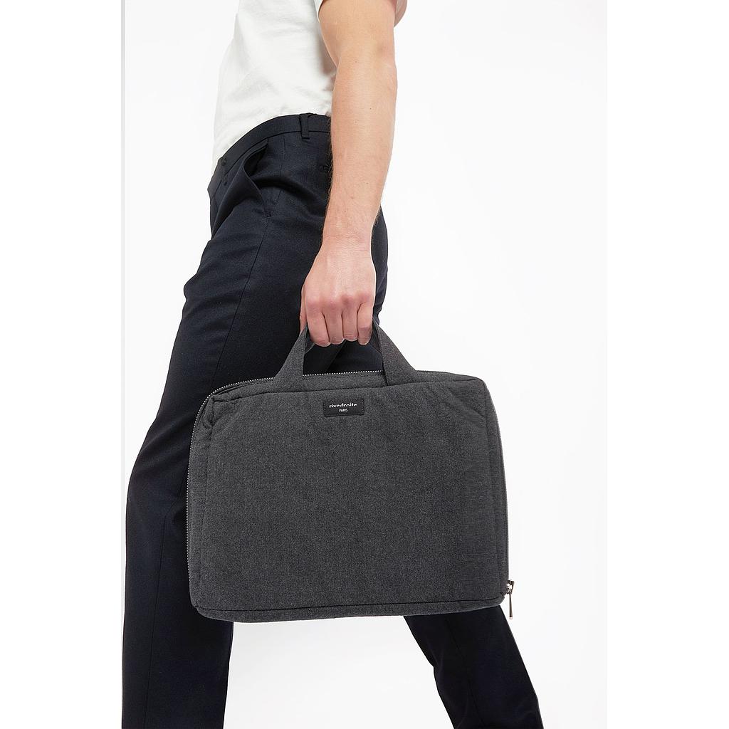 Trudaine le porte document - Coton recyclé noir