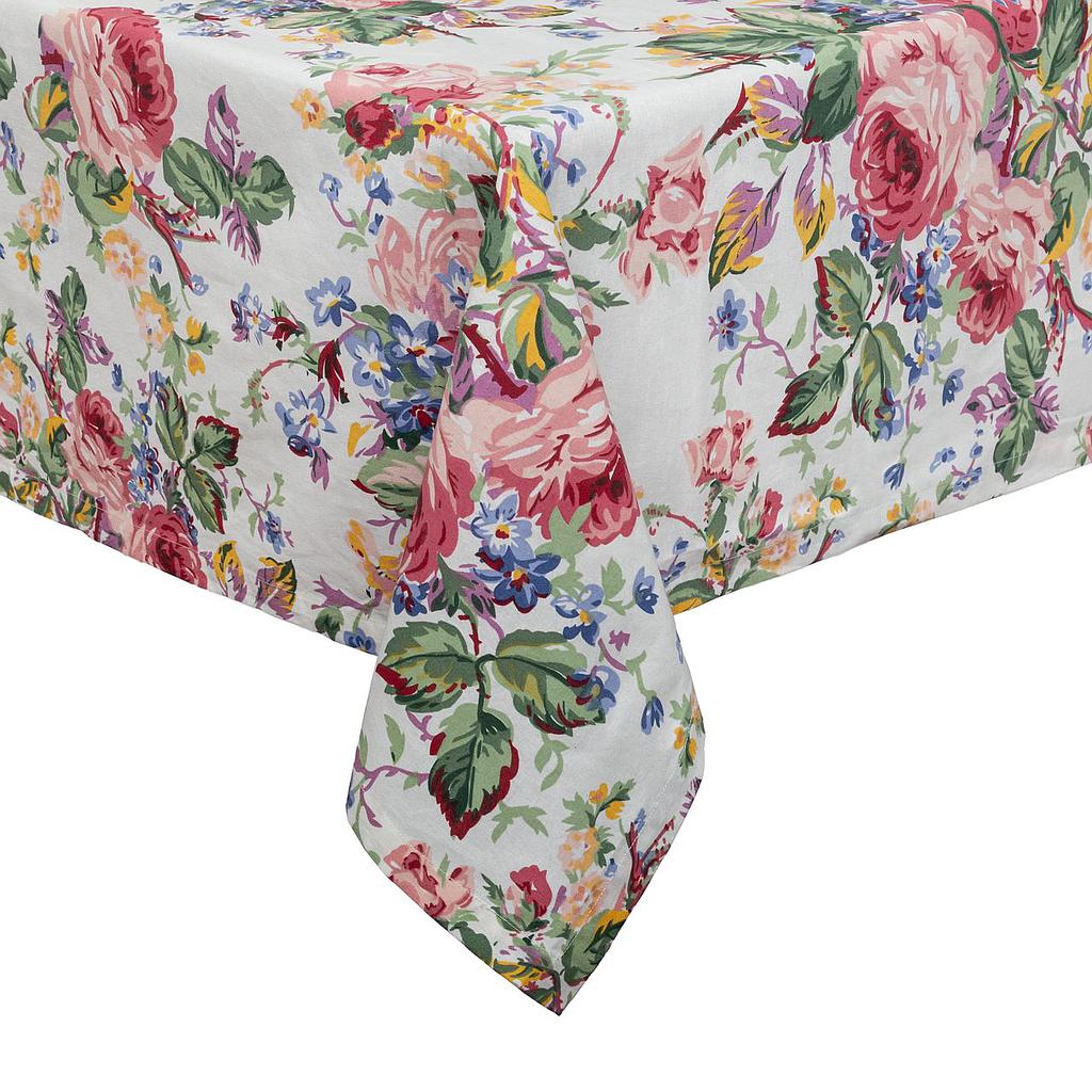 Tablecloth Floral Print White
