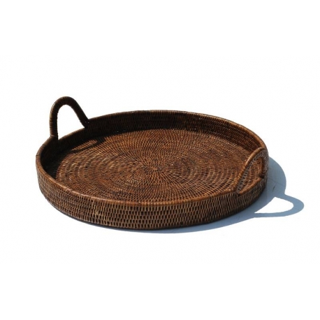 Round Tray with Curved Handle Small