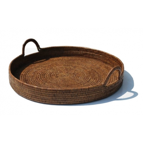 Round Tray with Curved Handle Large