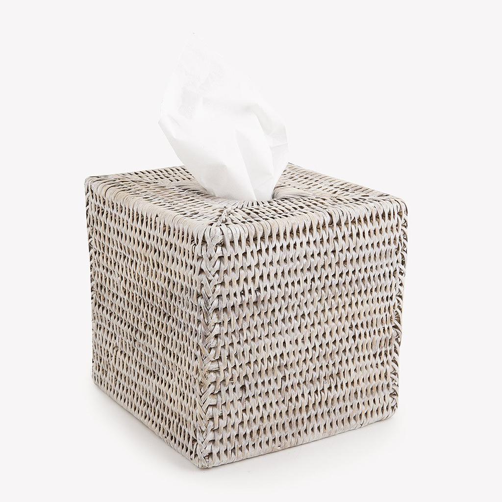 Square Tissue Box White