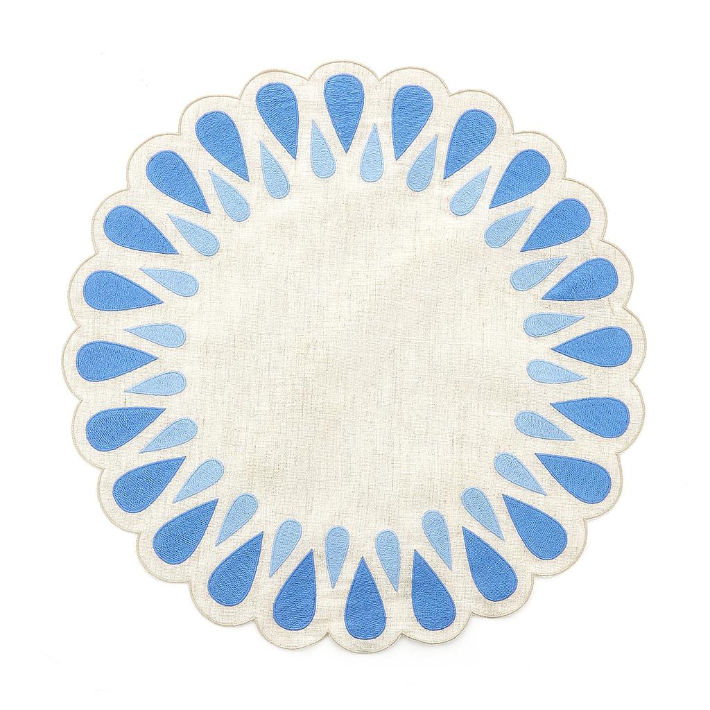 Placemat Blue Drops ( Set of 12 Pieces )