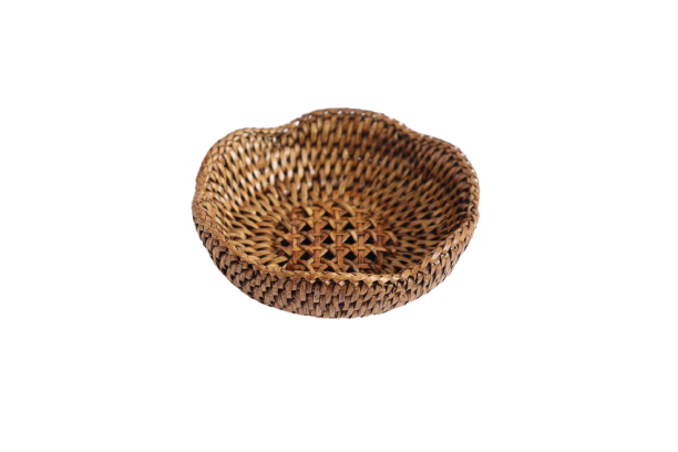 Round Tray Lotus Rattan Small