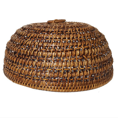 Round Food Dome Rattan
