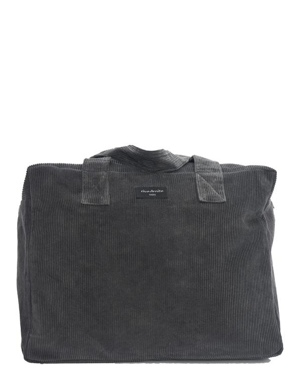 Célestins le sac 24 heures - Velours upcyclé gris ardoise