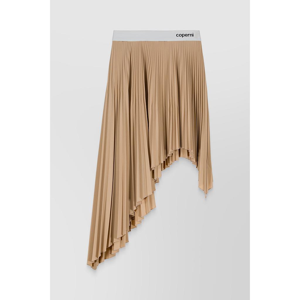 Cut out sunray pleated skirt