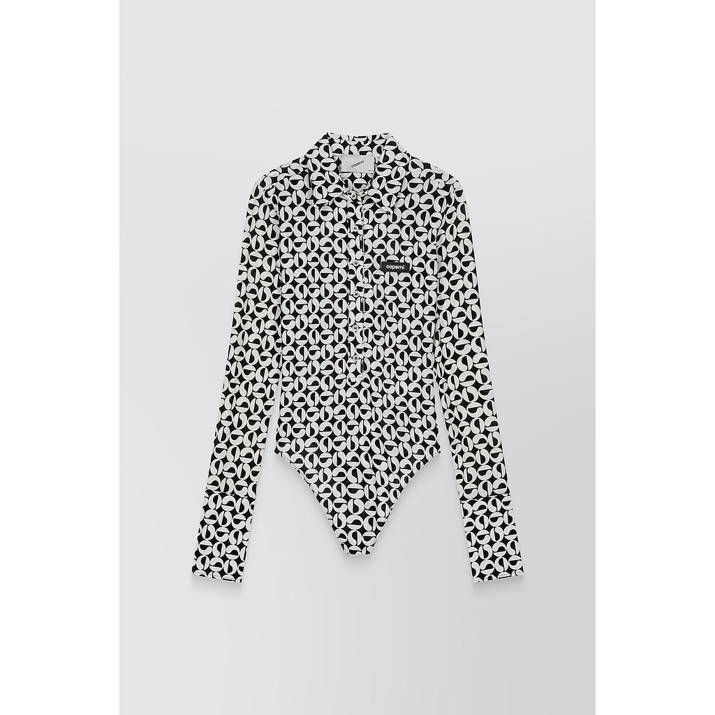 Jersey stretch monogram bodysuit