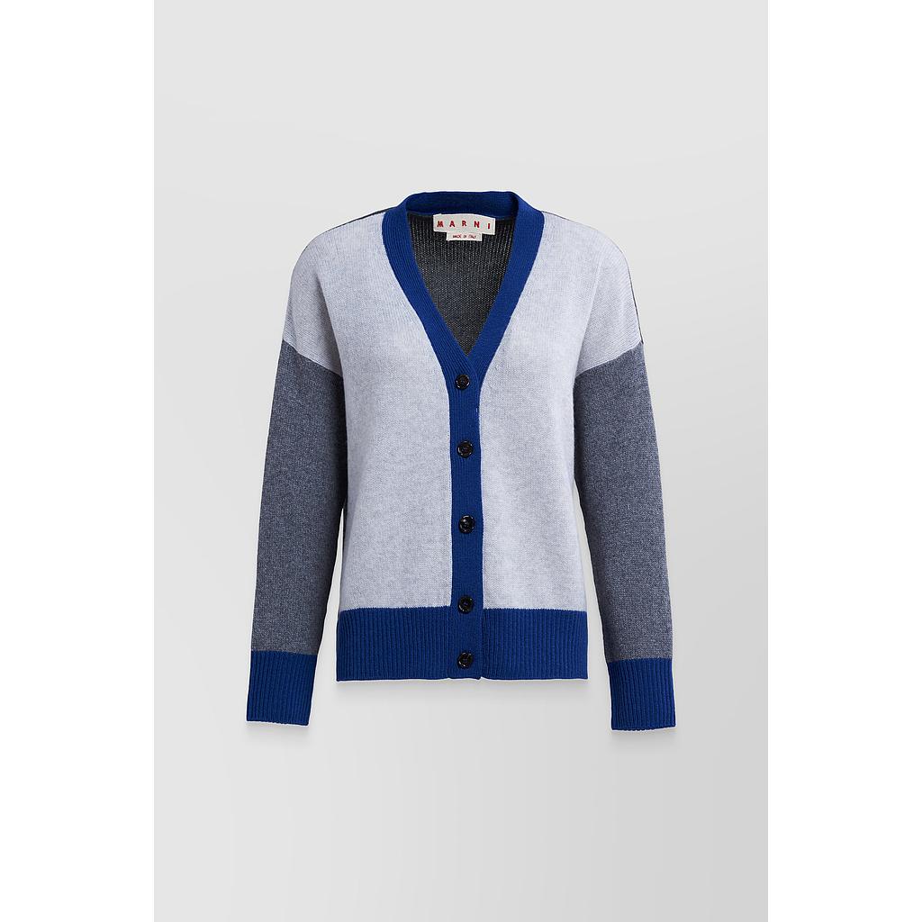 Long-sleeved boxy cardigan