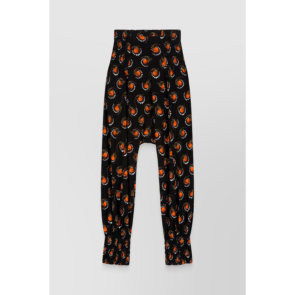Printed jersey sarouel pants