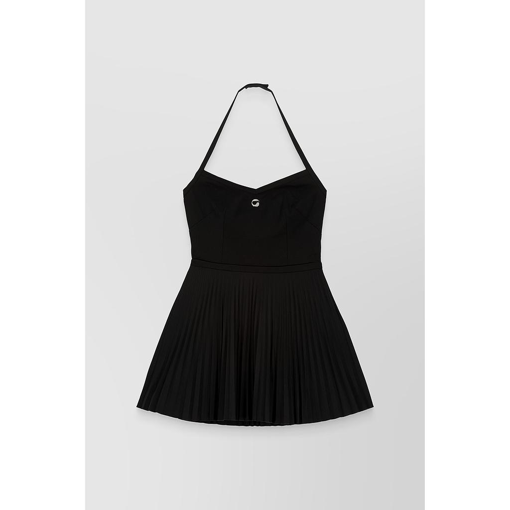 Structured ballet crêpe mini-dress