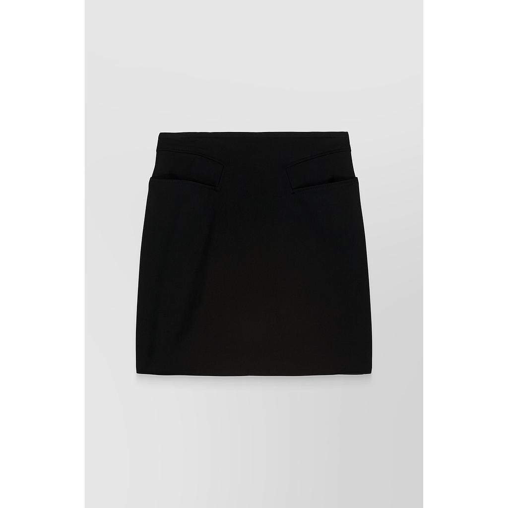 Trompe-l'oeil crêpe mini-skirt