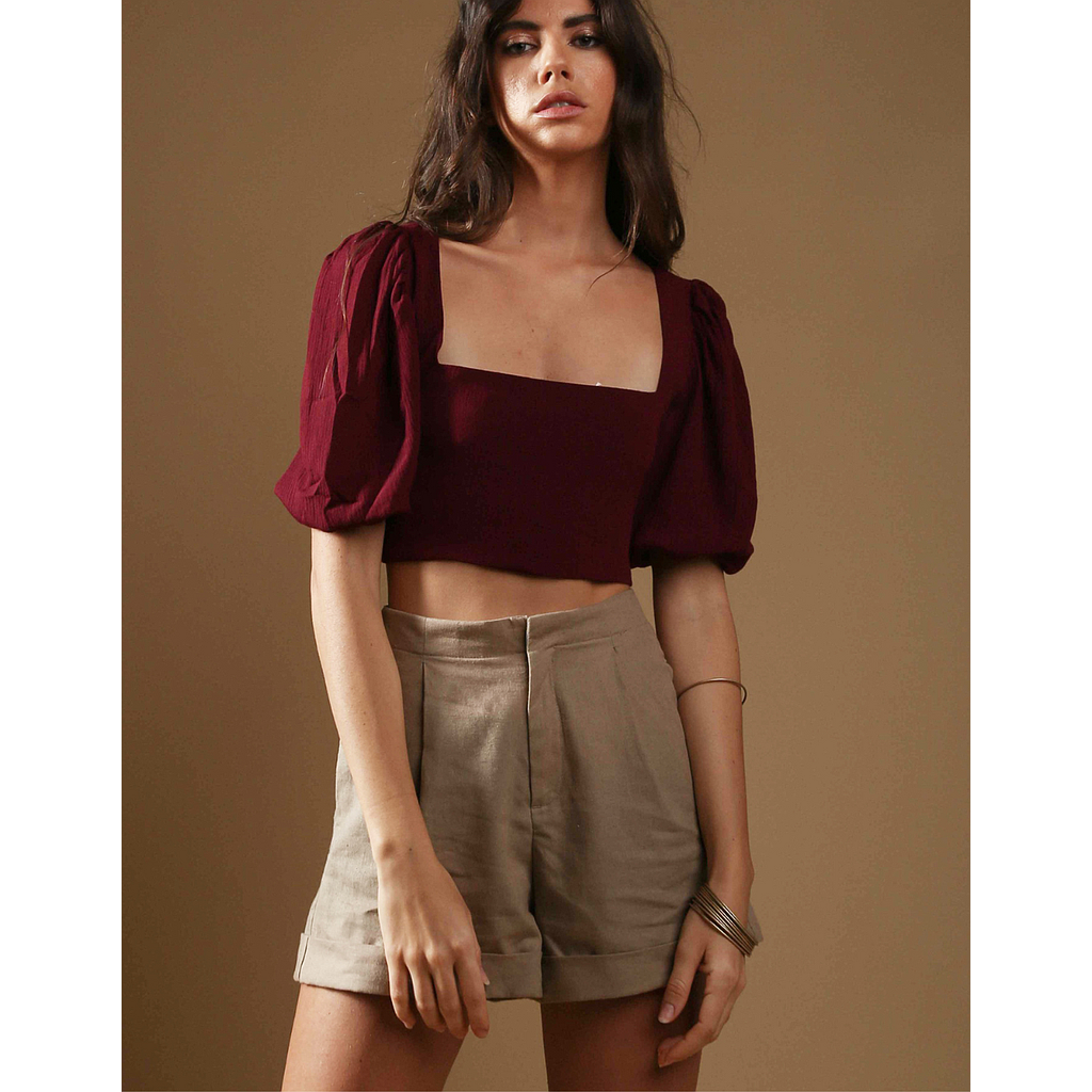 Crop-top Maria Burgundy
