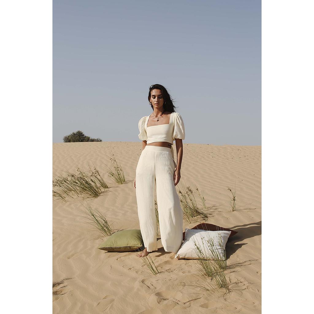 Pantalon Palazzo Maria Cream