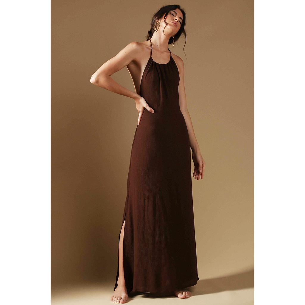 Robe dos-nu Sofia Chocolat