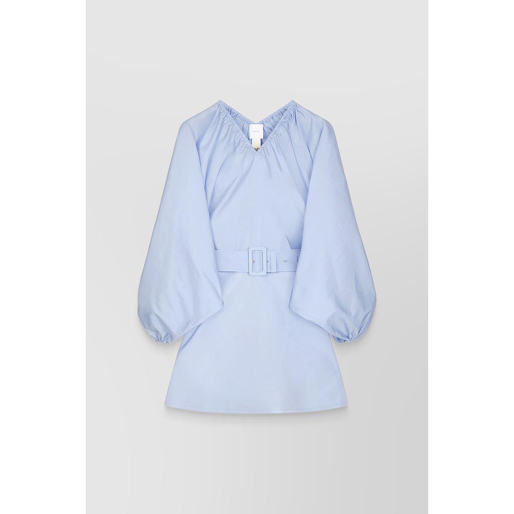 Organic cotton poplin voluminous mini dress