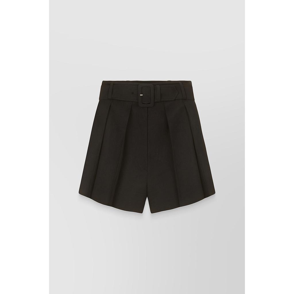 Iconic tech serge pleated short