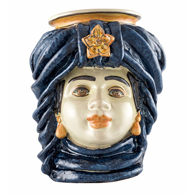 Vase  Turban Bleu - Femme - Giacomo Alessi