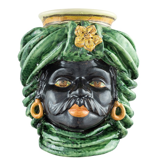 Vase  Turban Vert- Homme - Giacomo Alessi