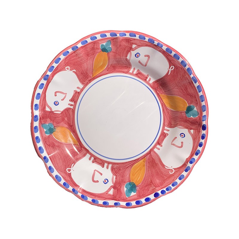 Assiette 21 cm Cochon Rouge